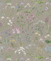 Wild Meadow Wallpaper, French Grey