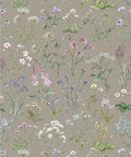 Wild Meadow Wallpaper, French Grey
