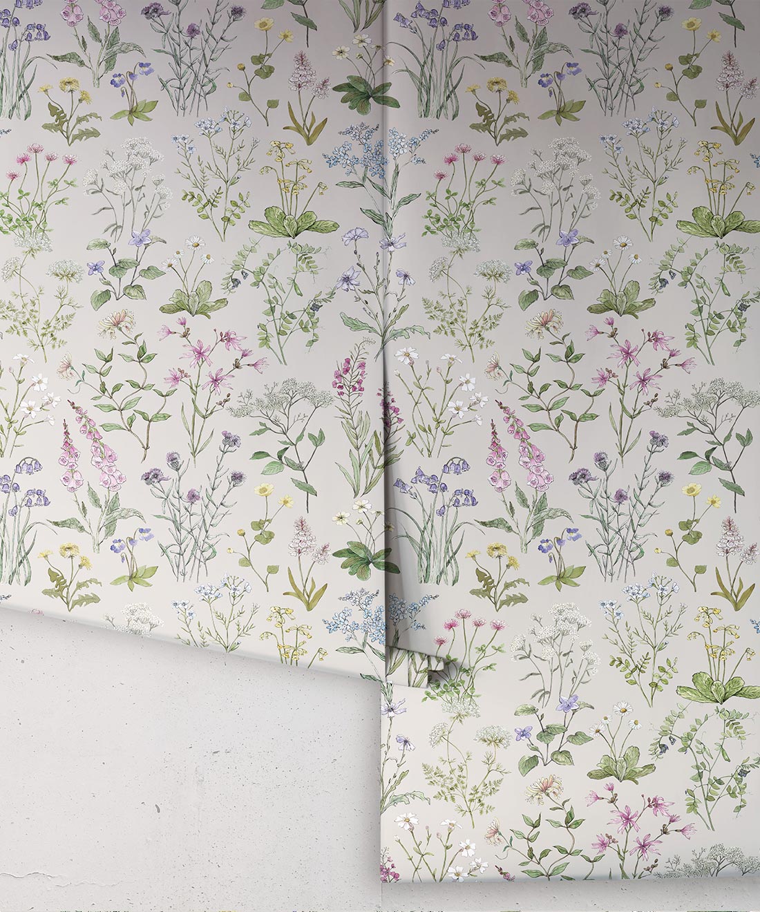 Wild Meadow Wallpaper, Stone
