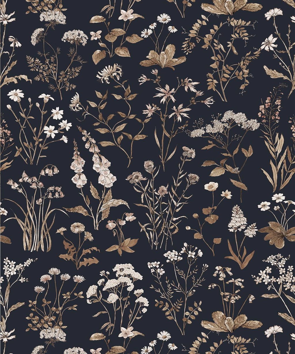 Meadows Antique Wallpaper, Navy