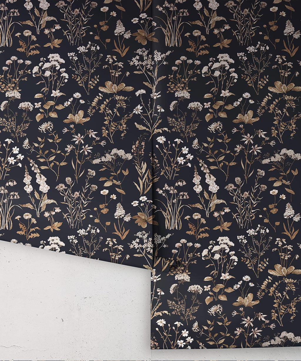 Meadows Antique Wallpaper, Navy