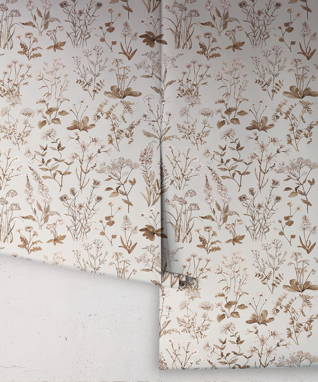Meadows Antique Wallpaper, Stone