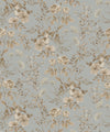 Belle Fleur Wallpaper, Dusty Blue