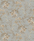 Belle Fleur Wallpaper, Dusty Blue