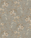 Belle Fleur Wallpaper, Grey Sage