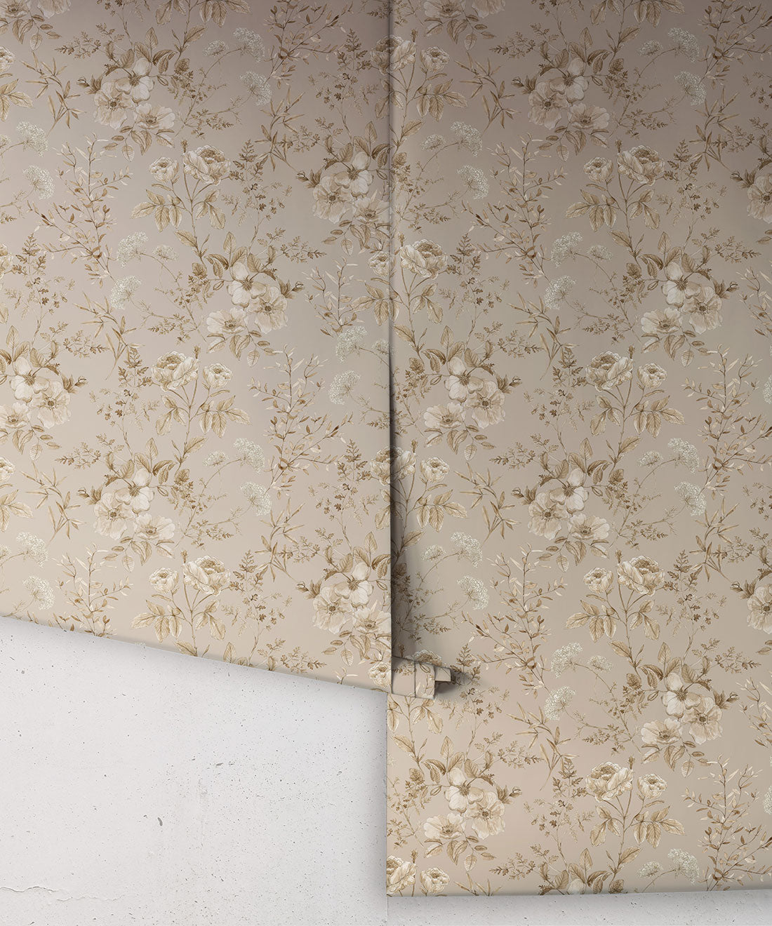 Belle Fleur Wallpaper, Linen
