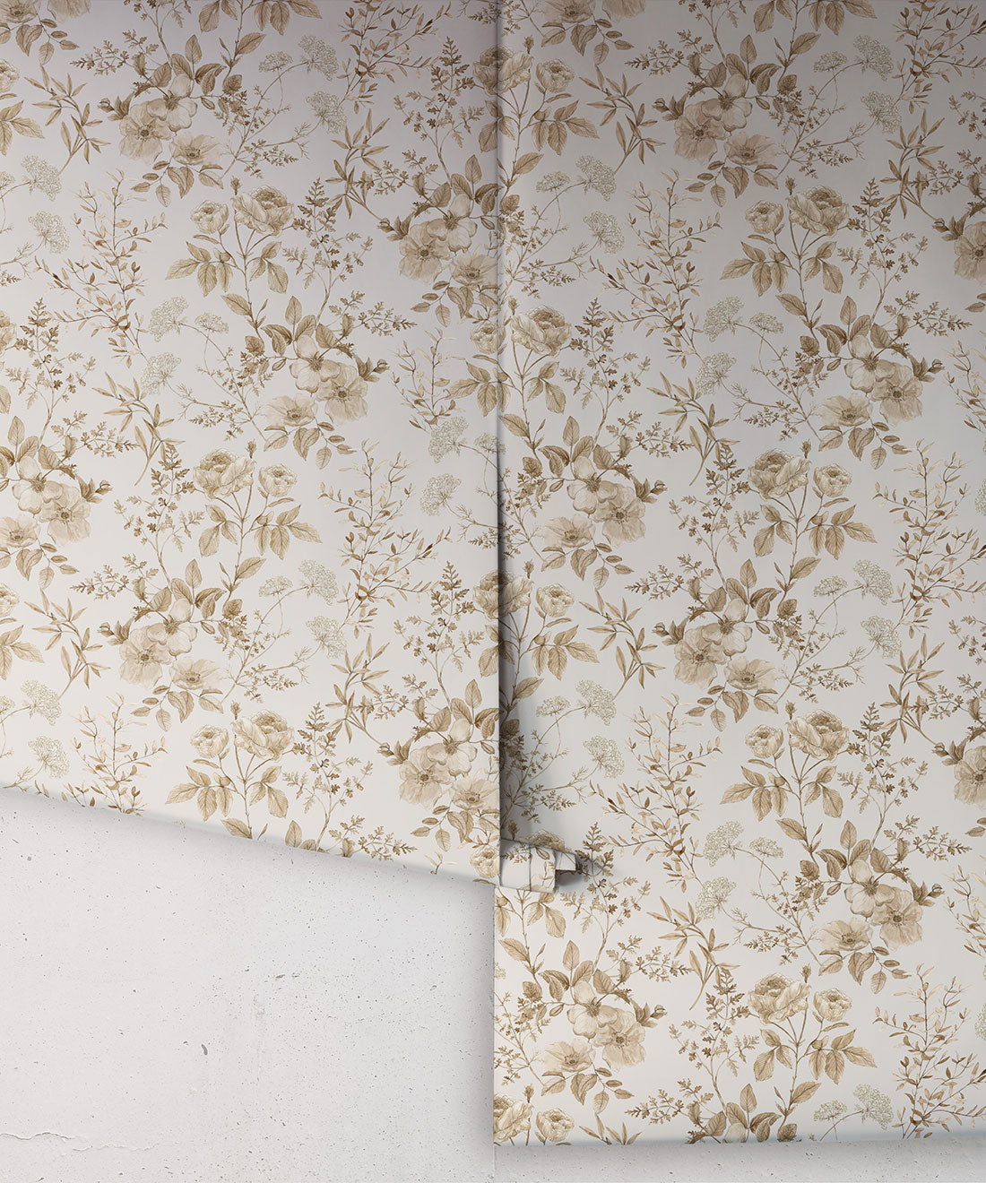 Belle Fleur Wallpaper, Stone