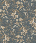 Belle Fleur Wallpaper, Slate grey