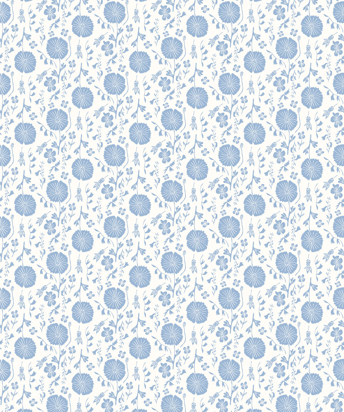 Meadow Dreams Wallpaper, Blue