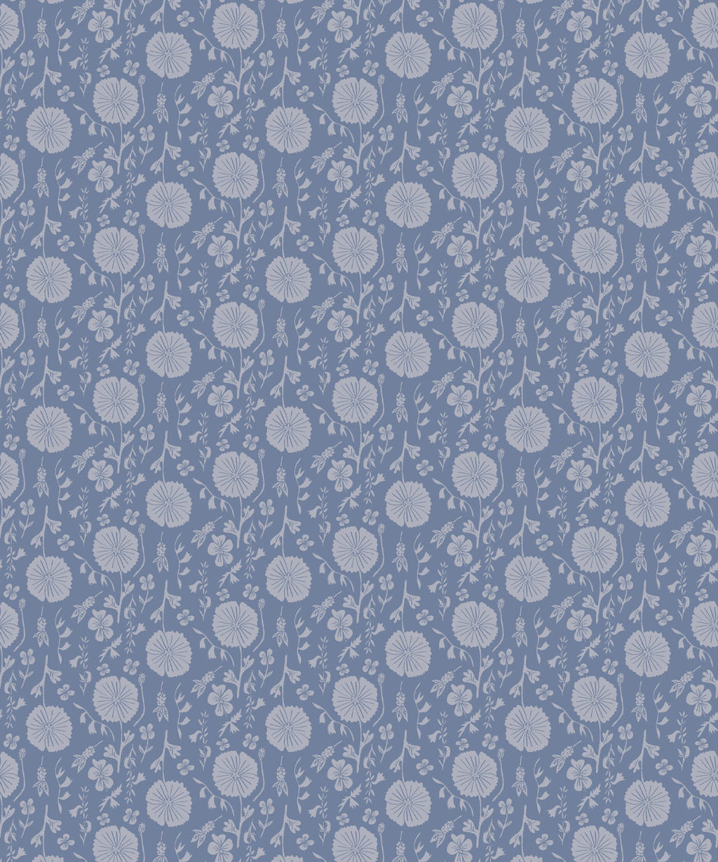 Meadow Dreams Wallpaper, Blue Grey