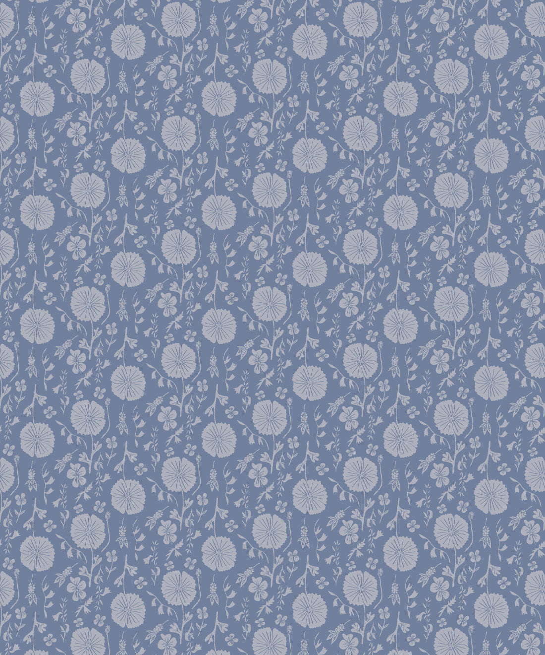 Meadow Dreams Wallpaper, Blue Grey
