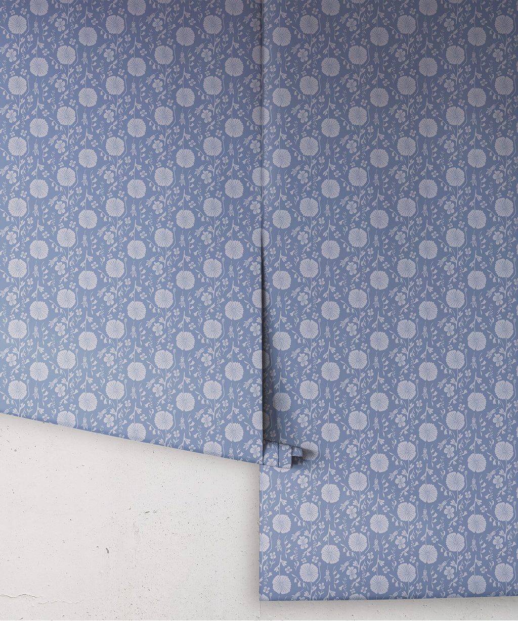 Meadow Dreams Wallpaper, Blue Grey