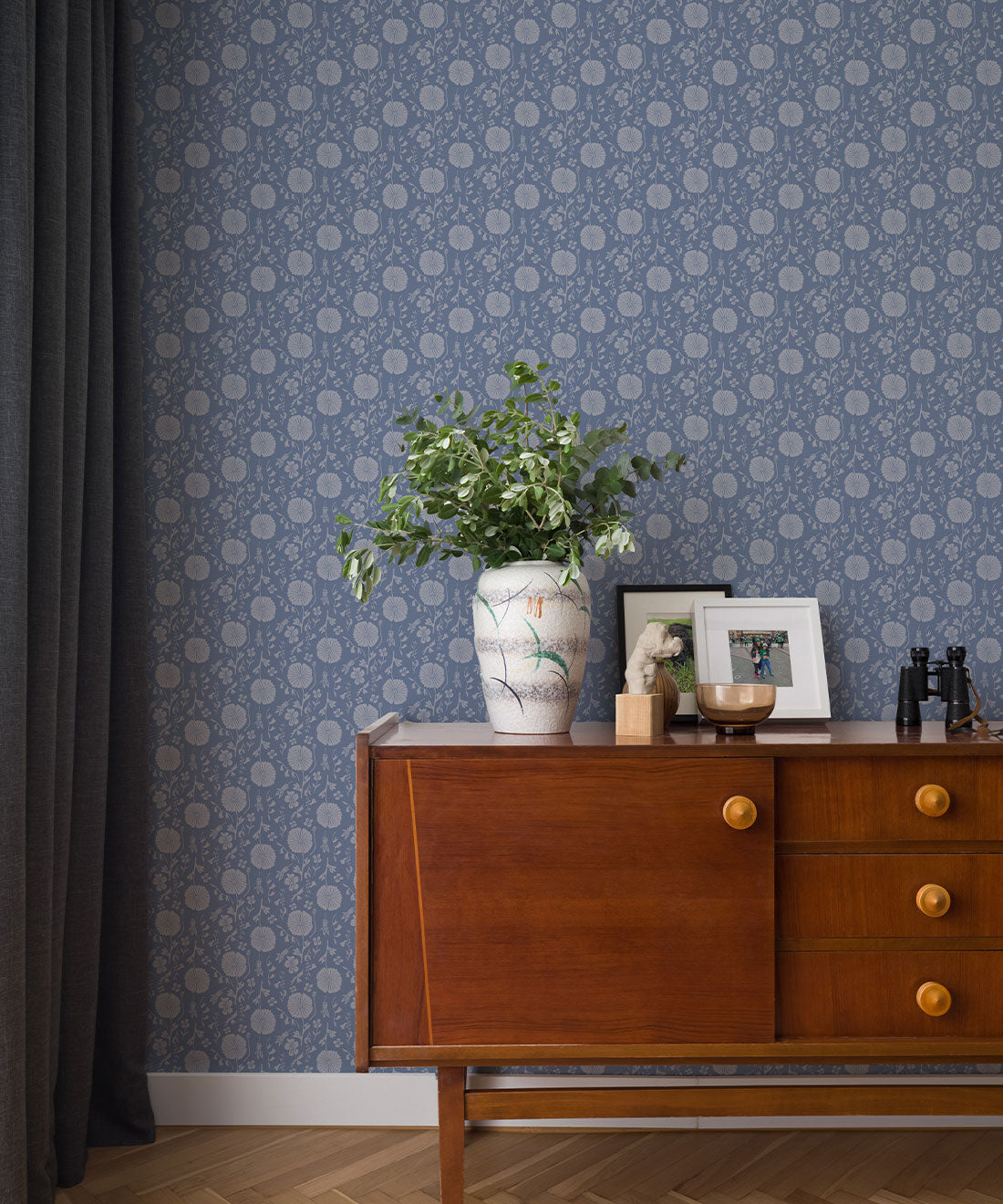 Meadow Dreams Wallpaper, Blue Grey