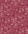 London Street Flowers Wallpaper, Burgundy
