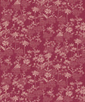 London Street Flowers Wallpaper, Burgundy