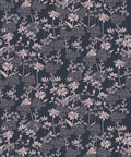 London Street Flowers Wallpaper, Deep Blue