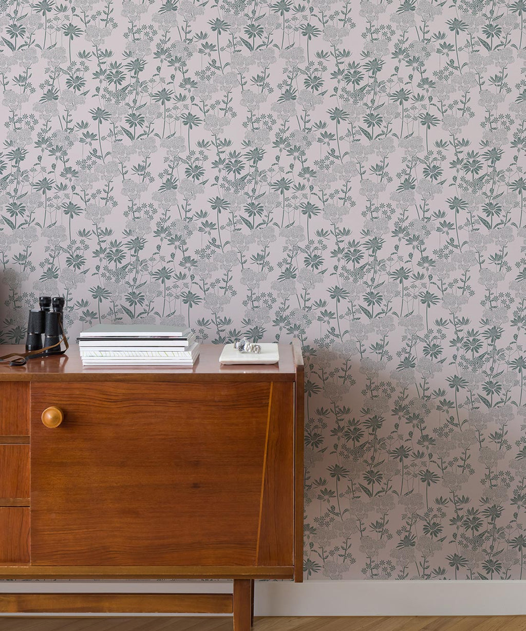 London Street Flowers Wallpaper, Moss