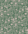 London Street Flowers Wallpaper, Olive
