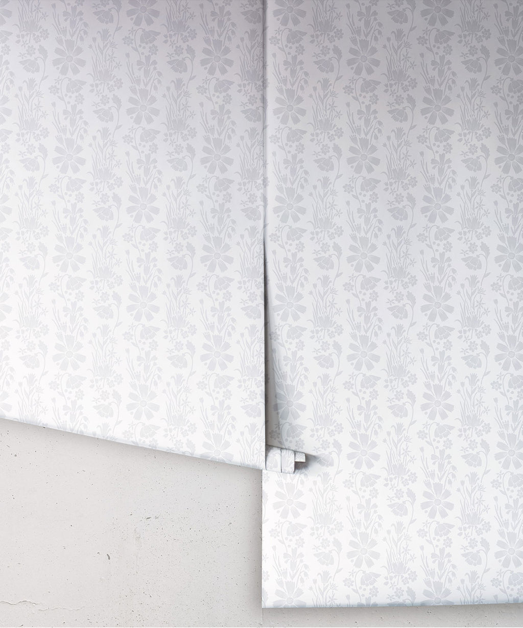 Corsage Wallpaper, Grey