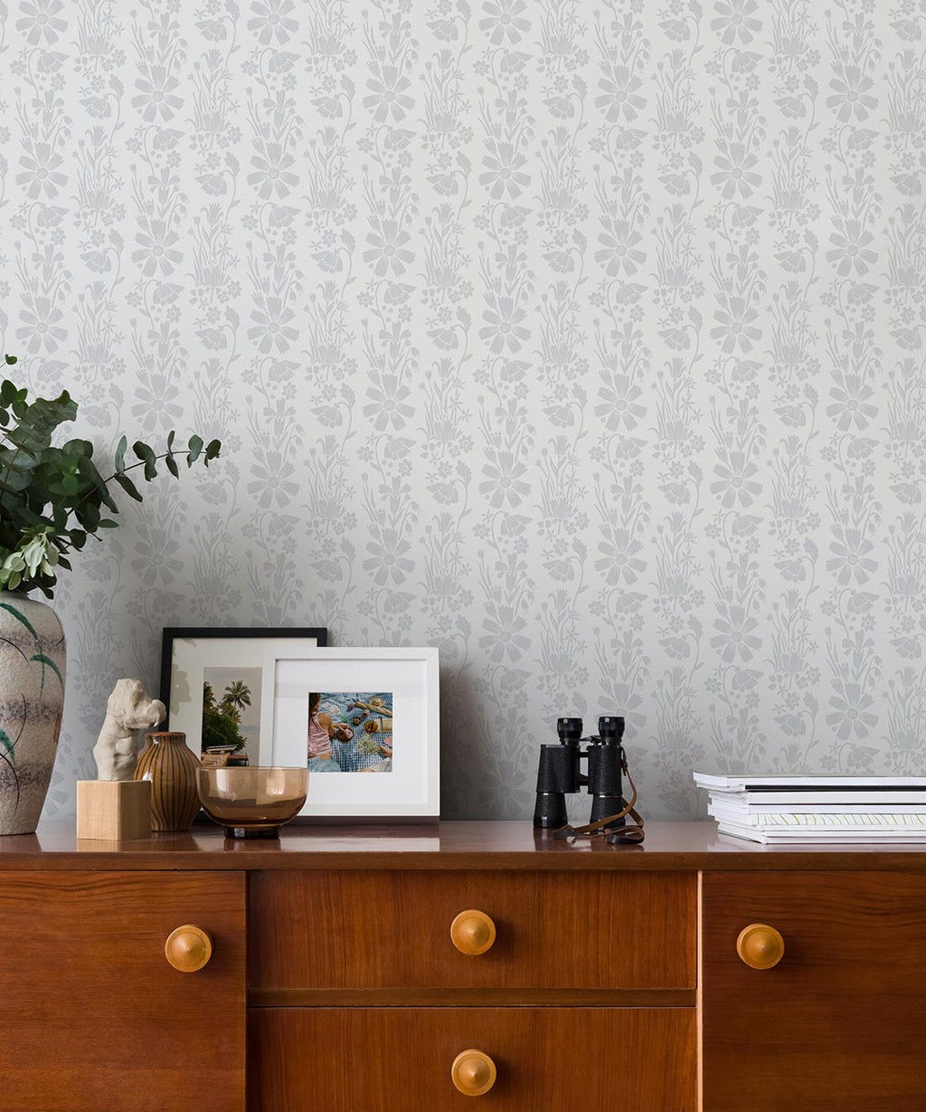 Corsage Wallpaper, Grey