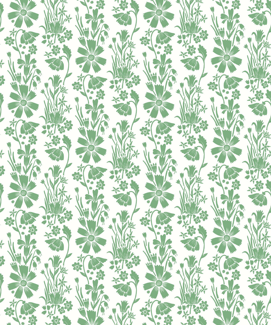 Corsage Wallpaper, Pear Green