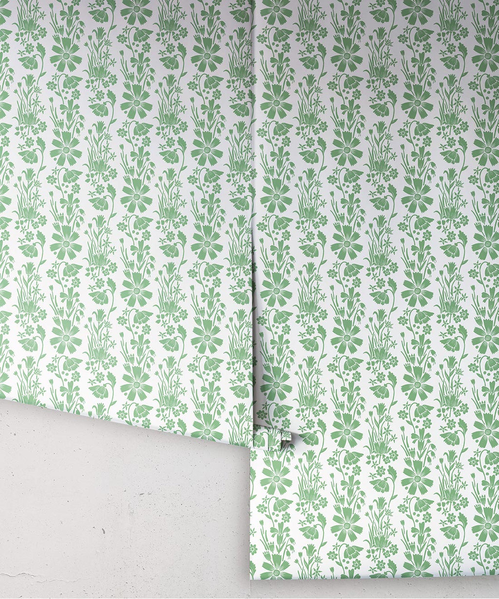 Corsage Wallpaper, Pear Green