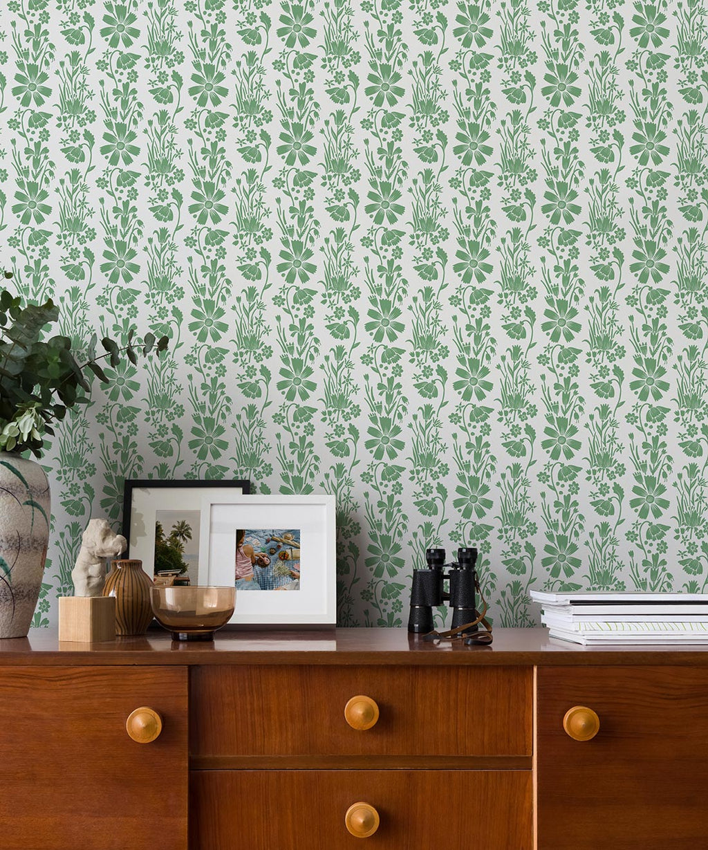 Corsage Wallpaper, Pear Green