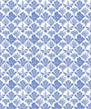 Fanned Flowers Wallpaper, Blue