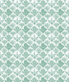 Fanned Flowers Wallpaper, Green