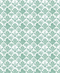 Fanned Flowers Wallpaper, Green