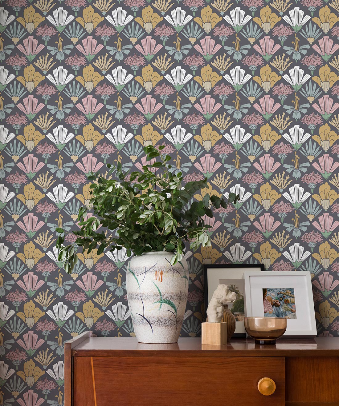 Fanned Flowers Wallpaper, Multi