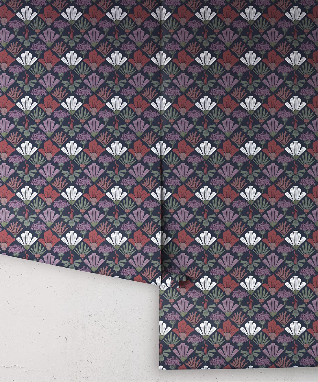 Fanned Flowers Wallpaper, Night