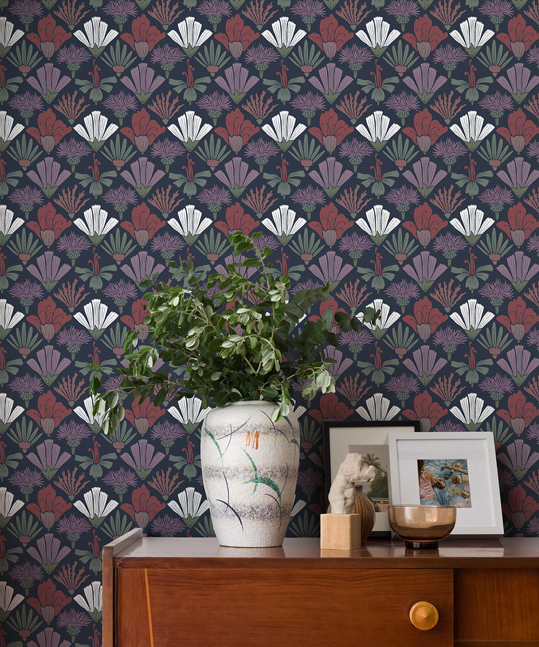 Fanned Flowers Wallpaper, Night