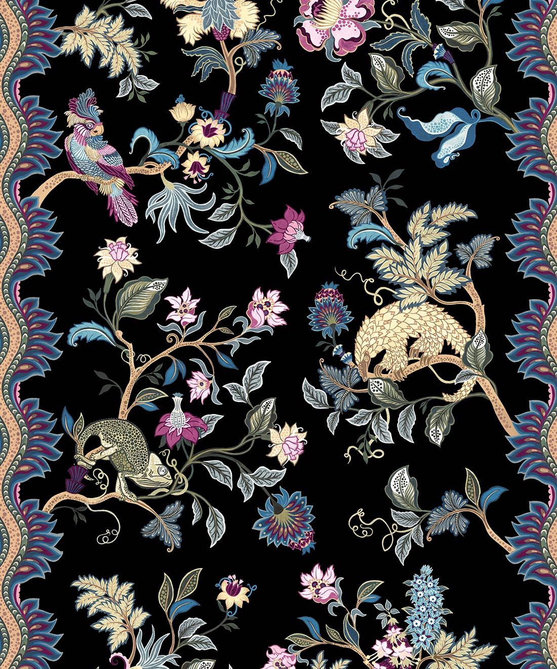 Fantasia Wilds Wallpaper, Black