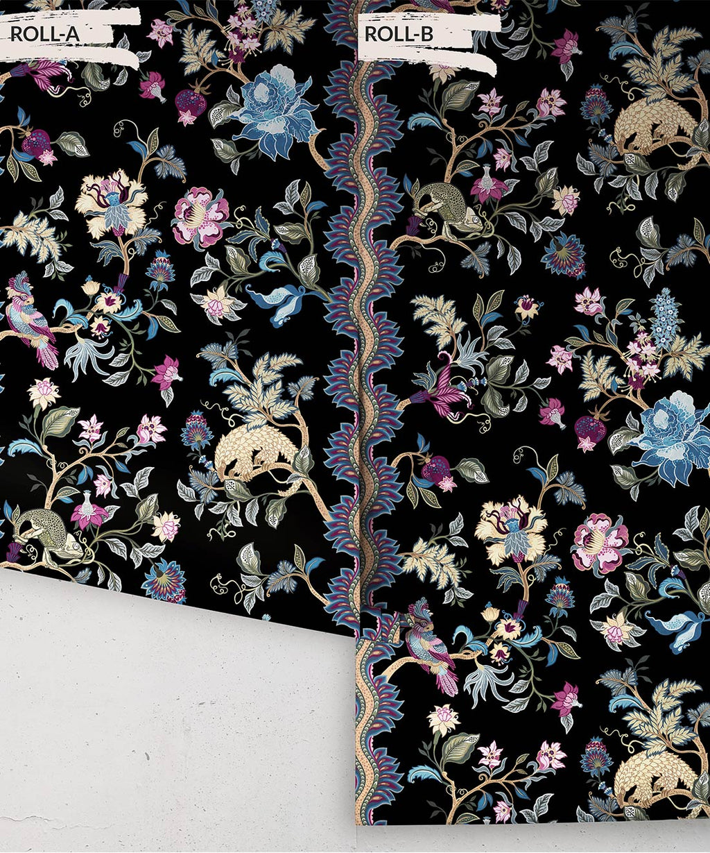 Fantasia Wilds Wallpaper, Black