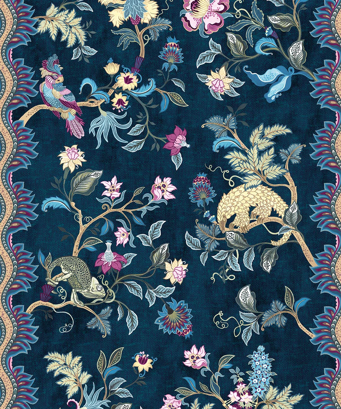 Fantasia Wilds Wallpaper, Navy