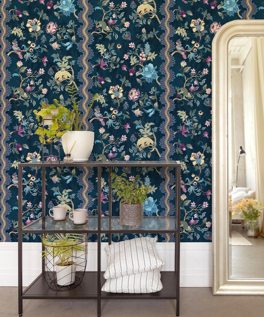 Fantasia Wilds Wallpaper, Navy