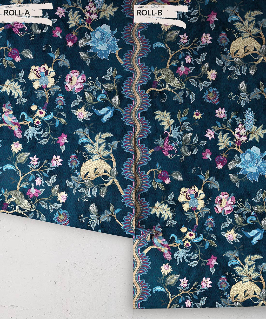Fantasia Wilds Wallpaper, Navy