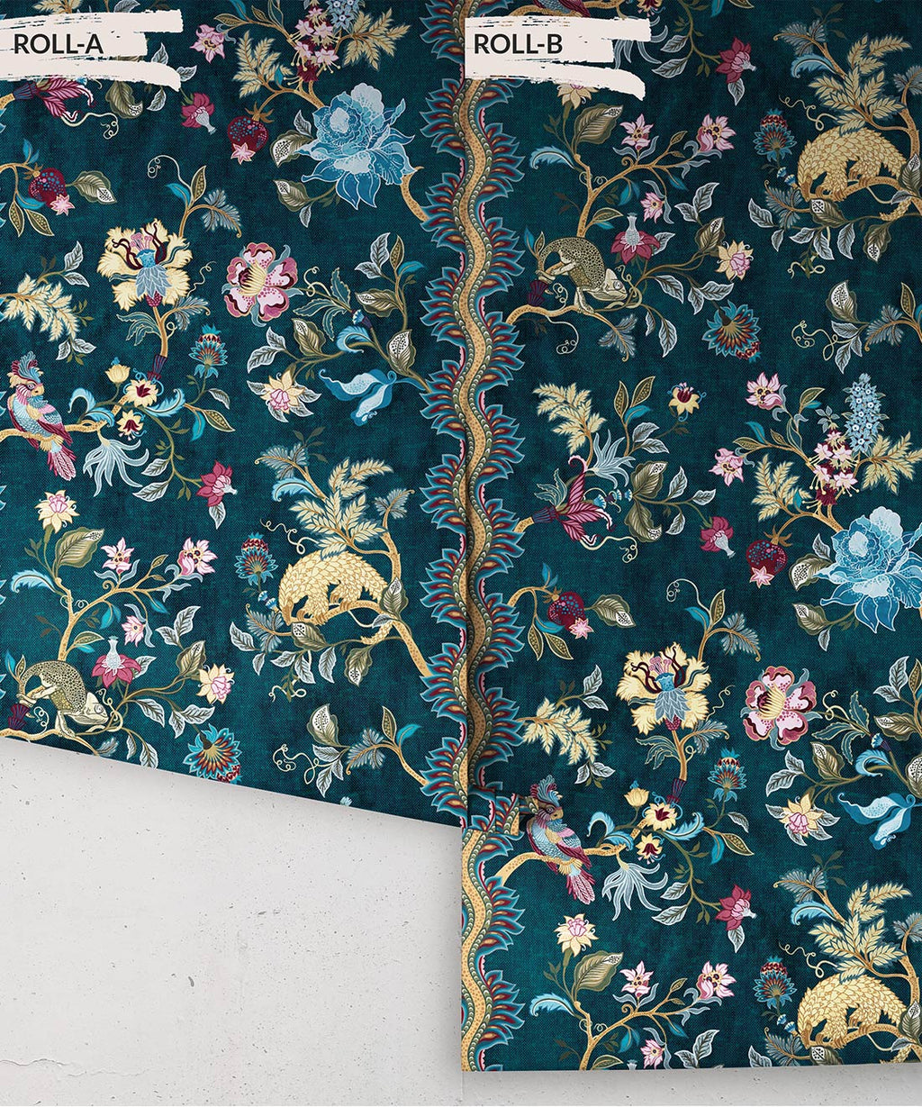 Fantasia Wilds Wallpaper, Teal