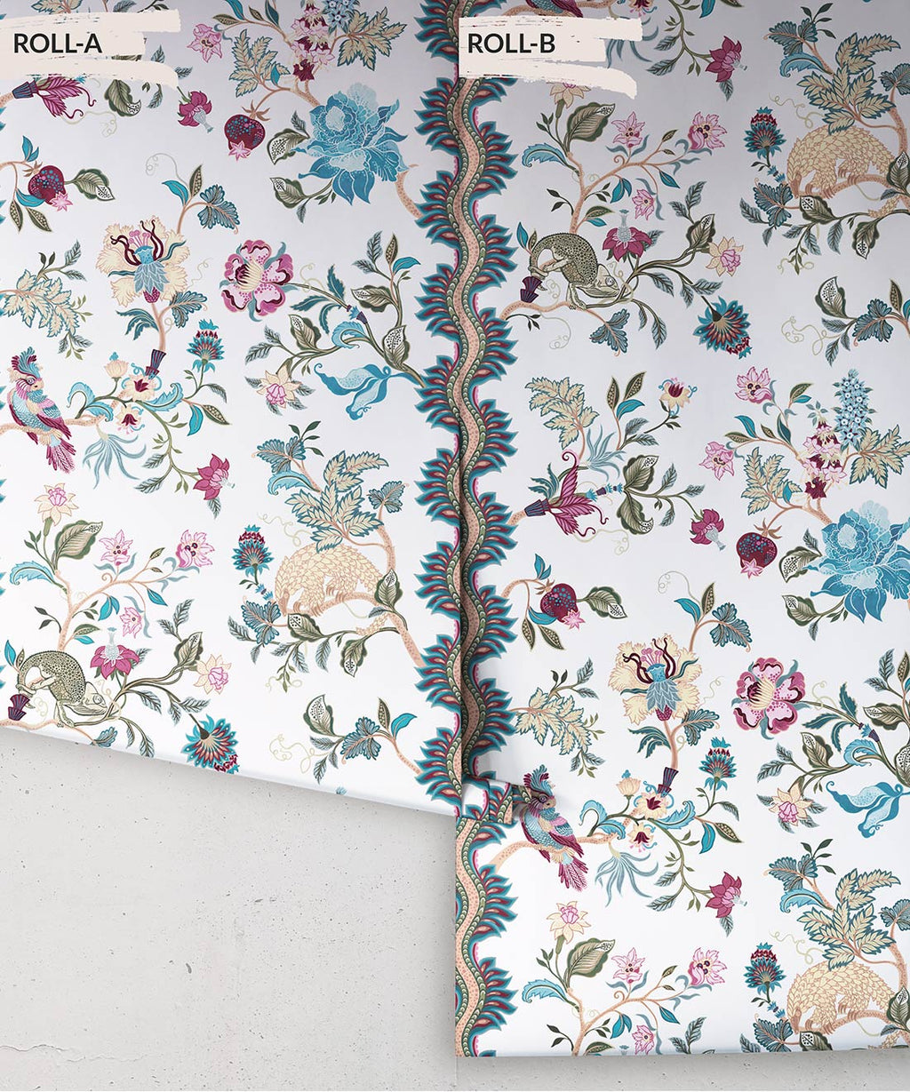 Fantasia Wilds Wallpaper, White