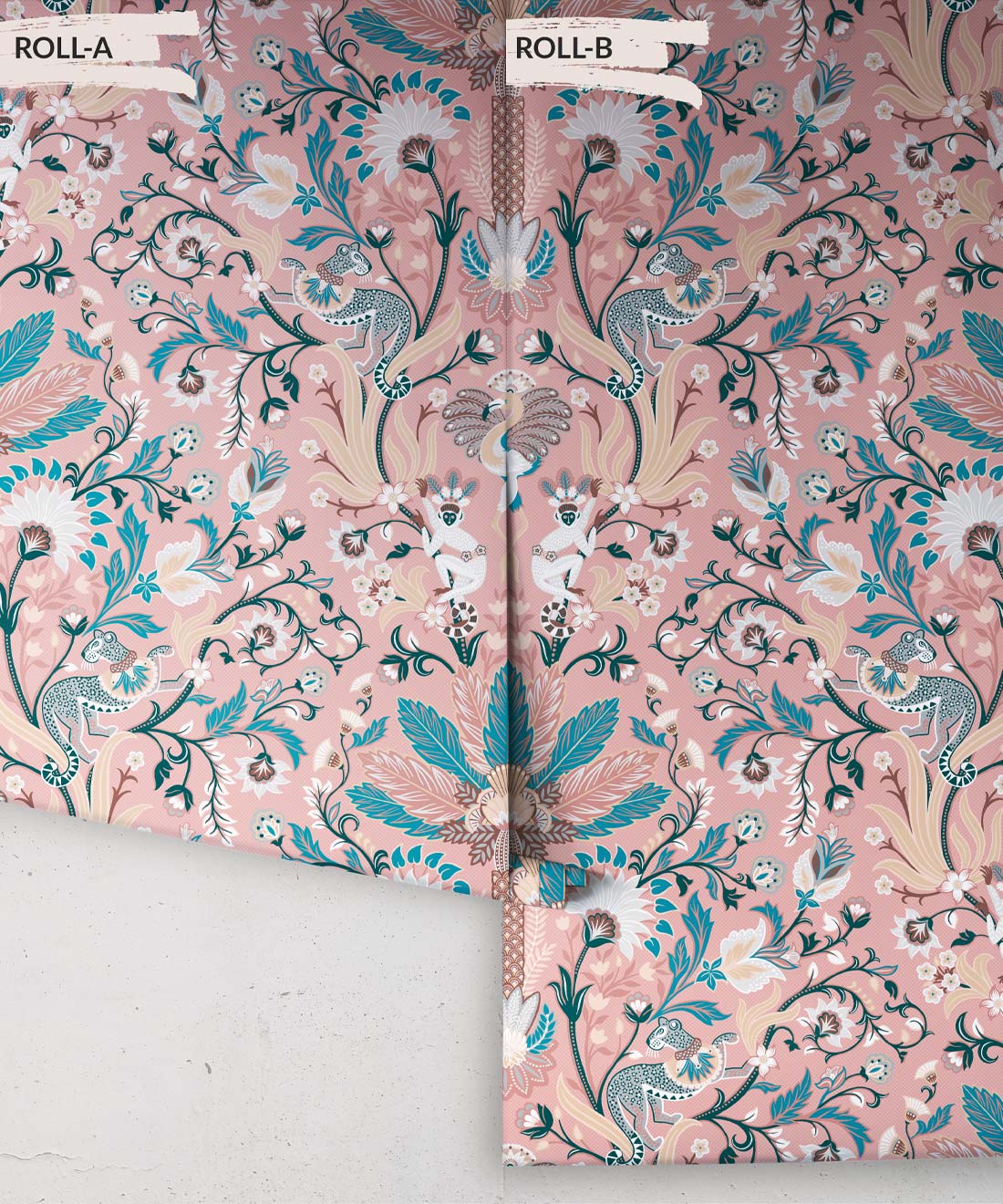 Jungle Symphony Wallpaper, Coral