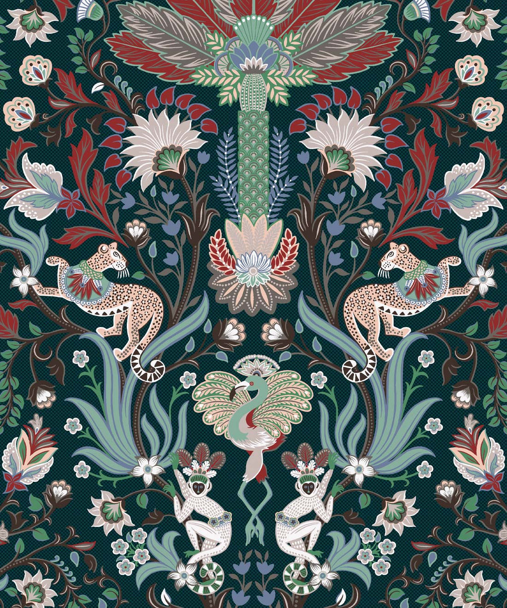 Jungle Symphony Wallpaper, Jade