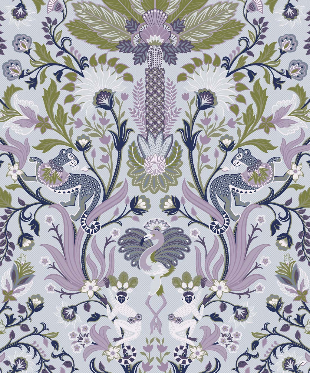Jungle Symphony Wallpaper, Lavender