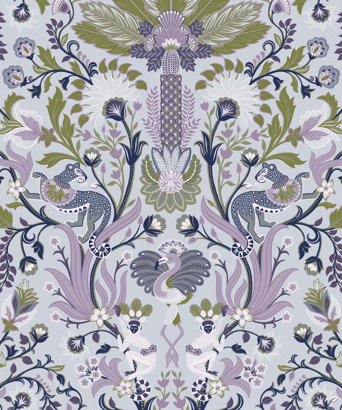 Jungle Symphony Wallpaper, Lavender