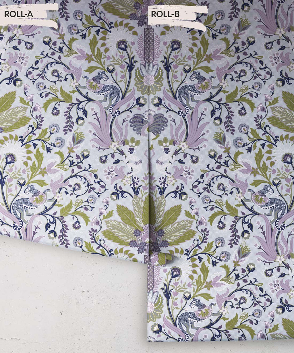 Jungle Symphony Wallpaper, Lavender