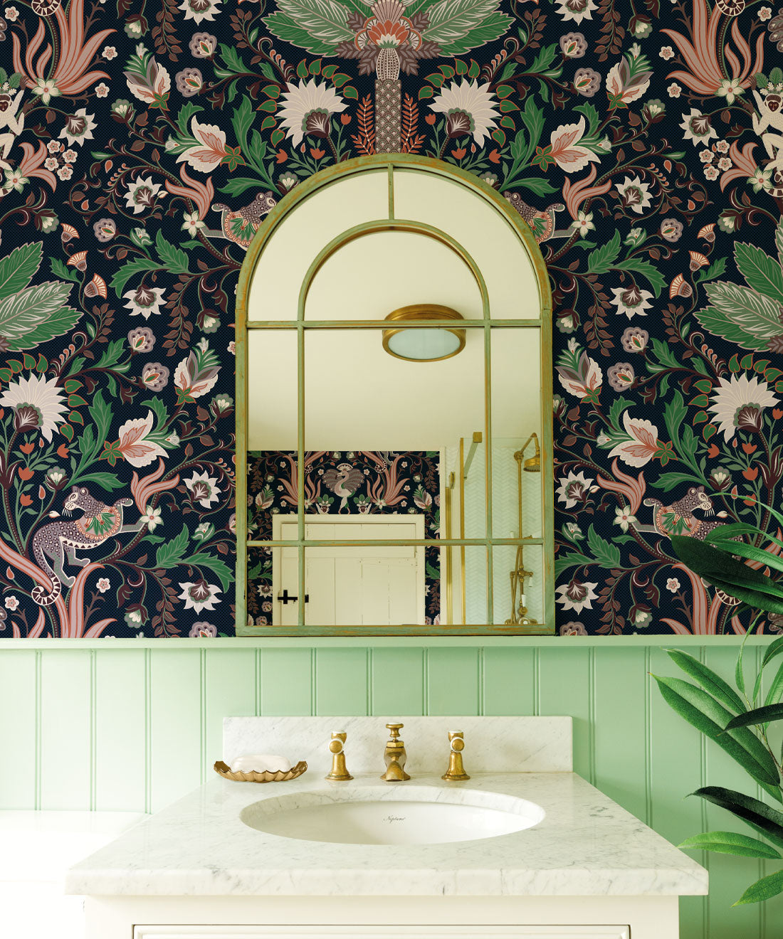 Jungle Symphony Wallpaper, Midnight Blue