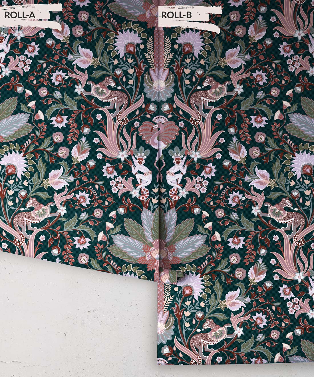 Jungle Symphony Wallpaper, Teal