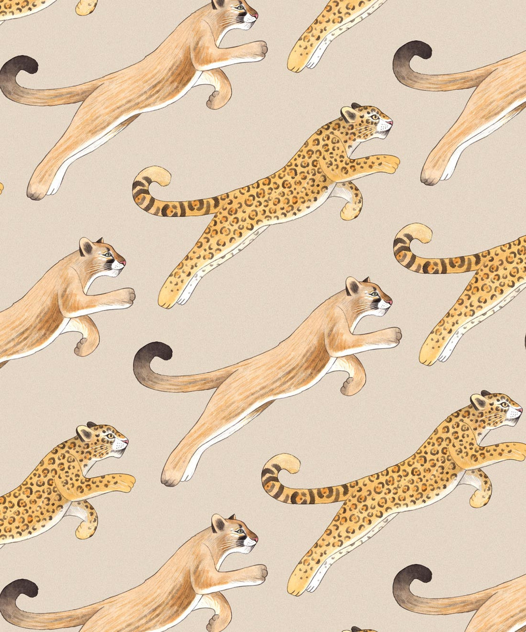 Amazon Big Cat Wallpaper, Beige