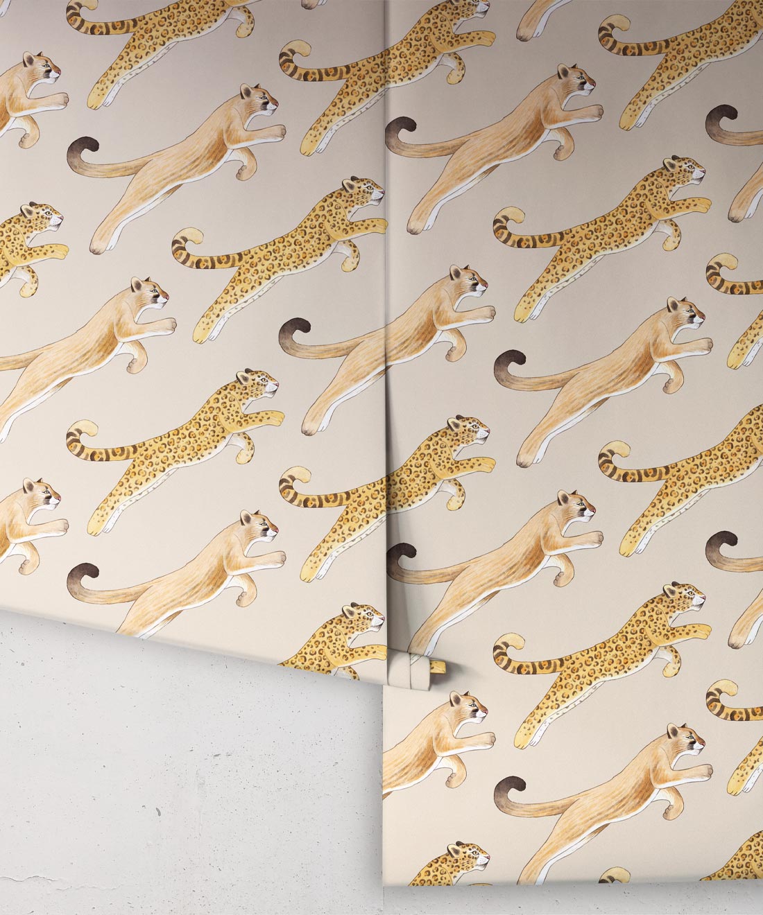 Amazon Big Cat Wallpaper, Beige