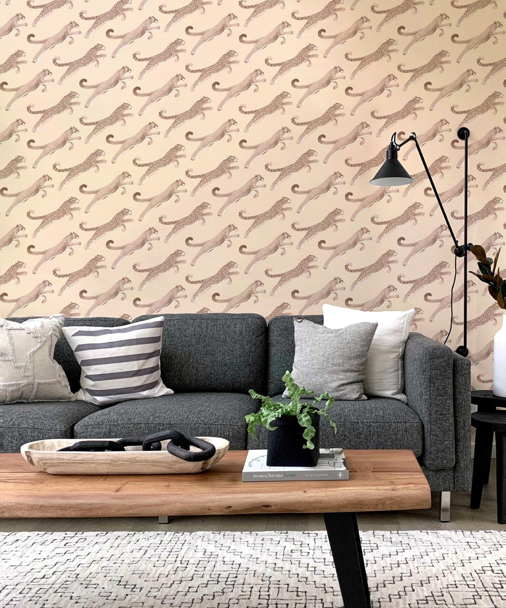 Amazon Big Cat Wallpaper, Sepia